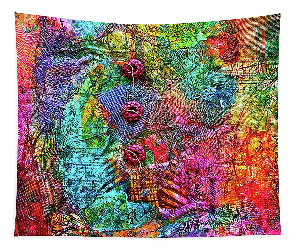 Color With Buttons Tapestry featuring the painting Color With Buttons by Bellesouth Studio