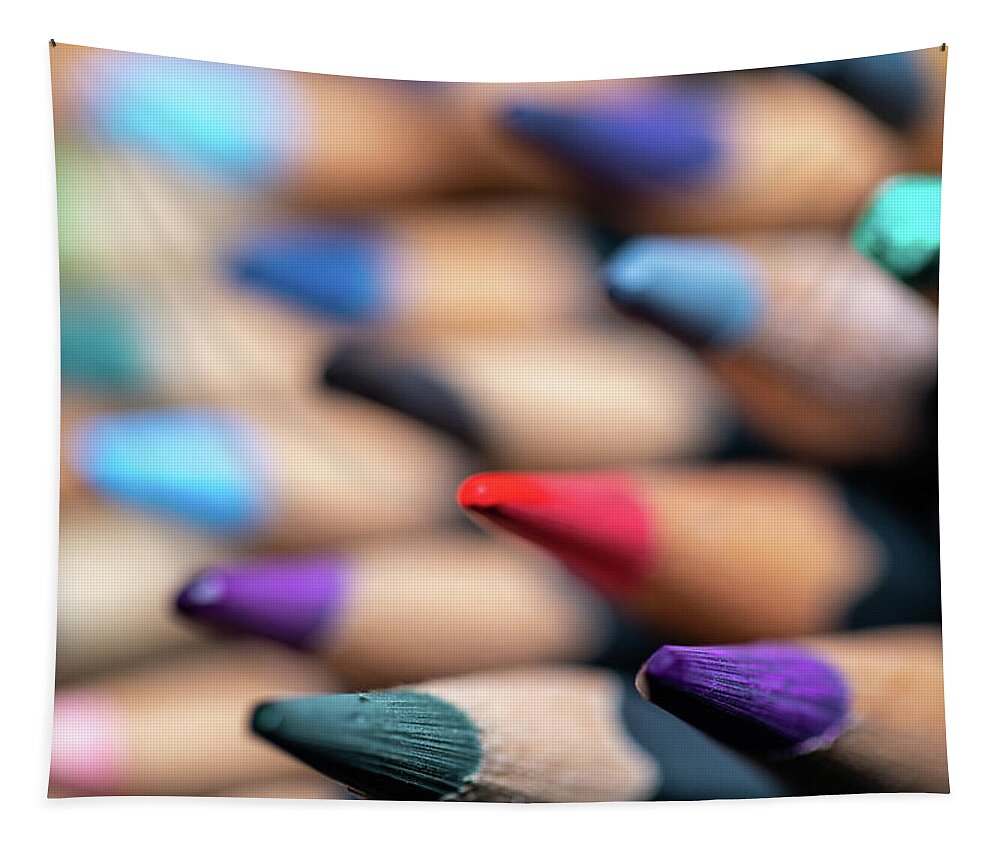 Pencil Tapestry featuring the photograph Colored Pencils 4 by Amelia Pearn