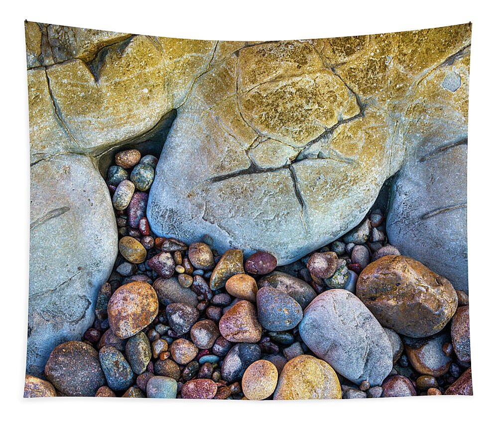 California Tapestry featuring the photograph Colorful Pebbles by Alexander Kunz