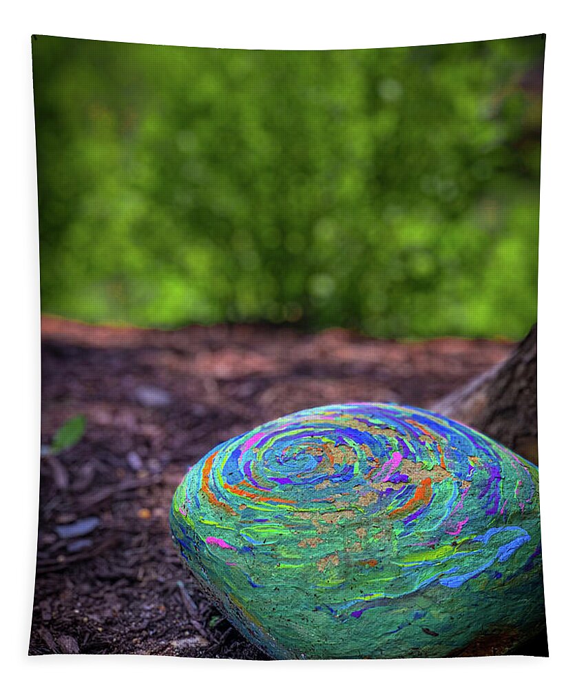 Landscape Tapestry featuring the photograph Colorful Rock by Lora J Wilson