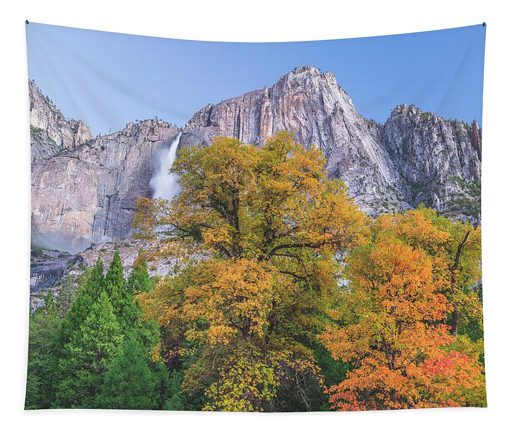 Yosemite Falls Tapestry featuring the photograph Colorful Yosemite Falls by Bill Roberts