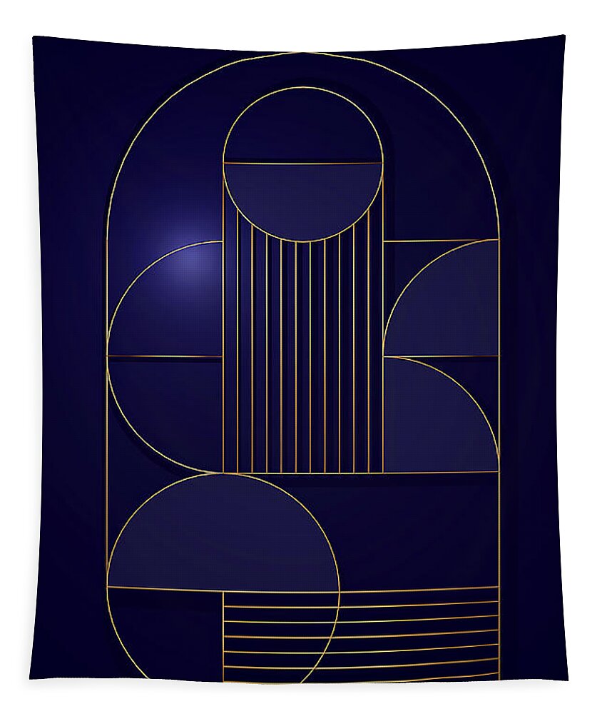 Digital Tapestry featuring the digital art Composition DECO34 by Andrei SKY