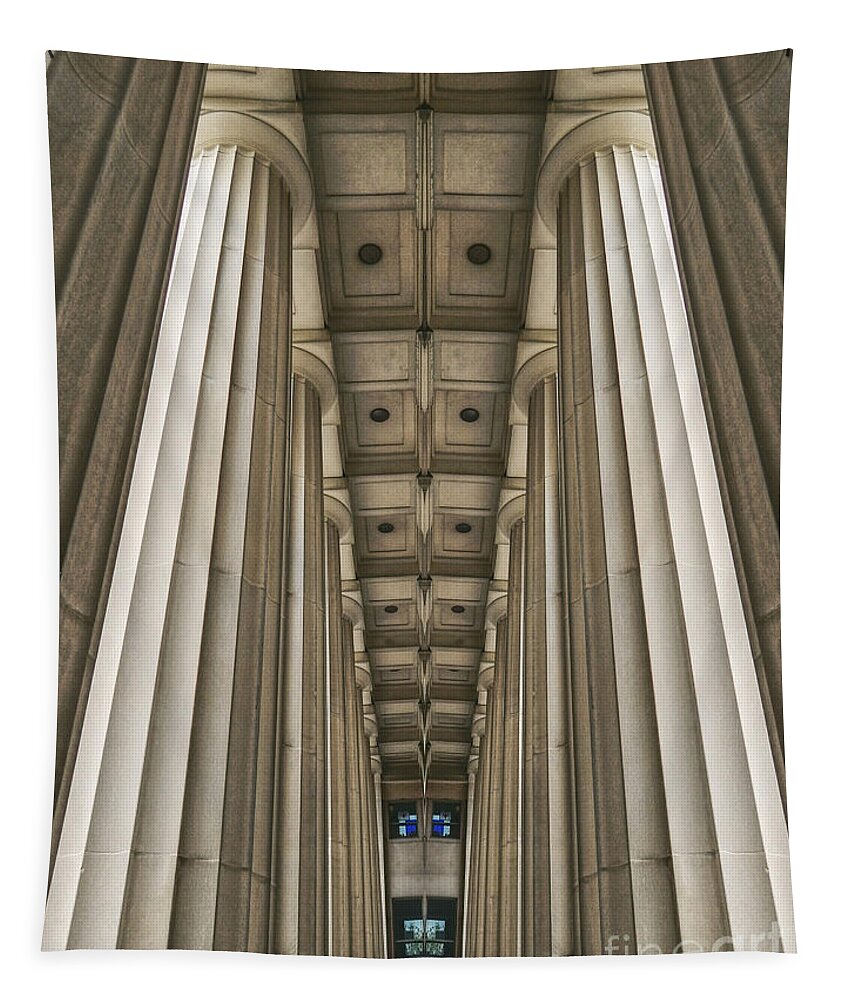 Pillars Tapestry featuring the digital art Concrete Pillars by Phil Perkins