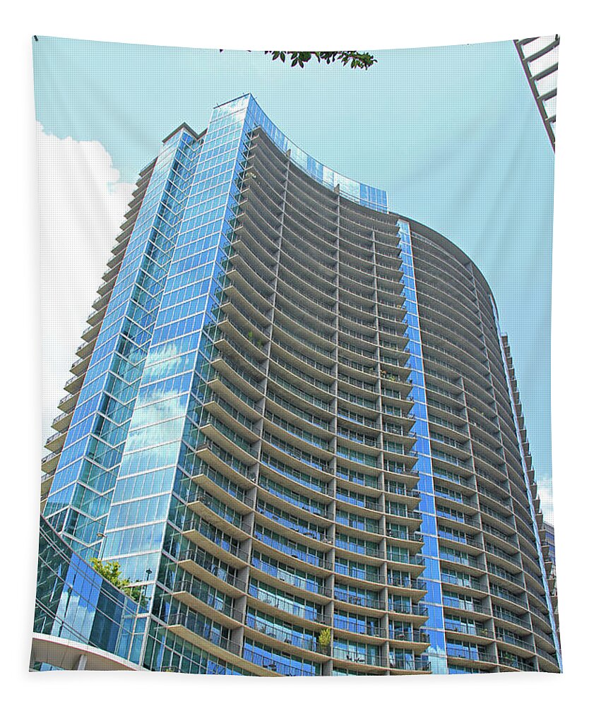 Condominium Tapestry featuring the photograph Condominium Tower - Atlanta, Ga. by Richard Krebs