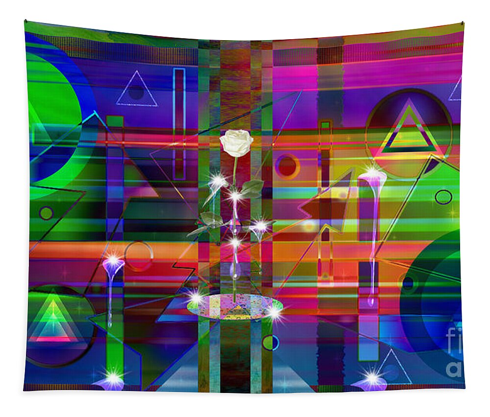 Conflict Summons Change Tapestry featuring the digital art Conflict Summons Change by Diamante Lavendar