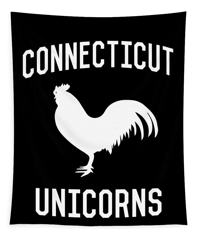 Funny Tapestry featuring the digital art Connecticut Unicorns by Flippin Sweet Gear