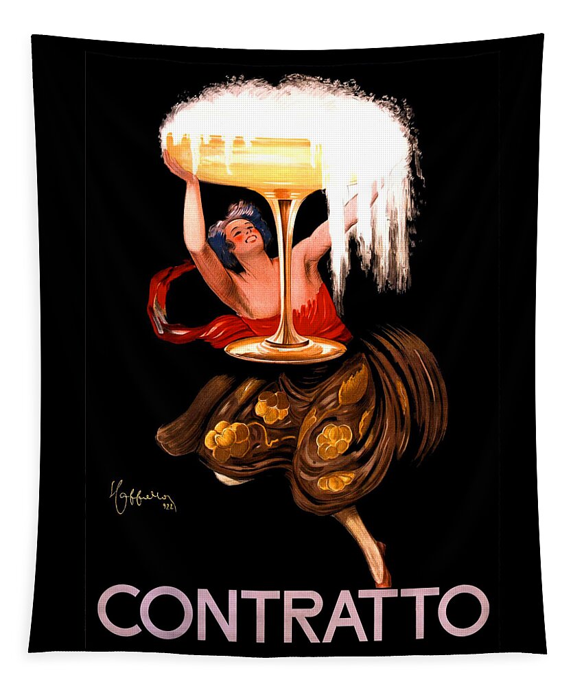 Contratto Tapestry featuring the painting Contratto Advertising Poster by Leonetto Cappiello