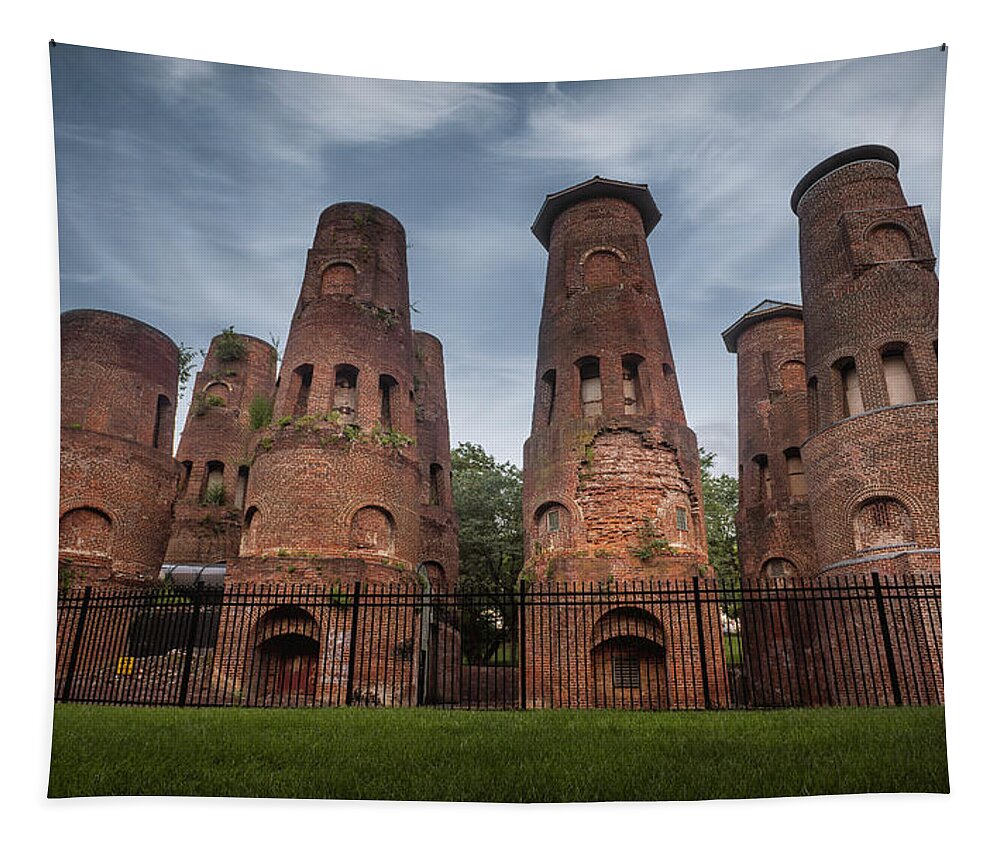 Coplay Tapestry featuring the photograph Coplay Cement Company Kilns by Jason Fink