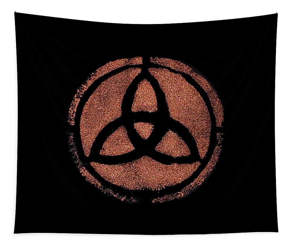Copper Tapestry featuring the painting Copper Triquetra by Vicki Noble