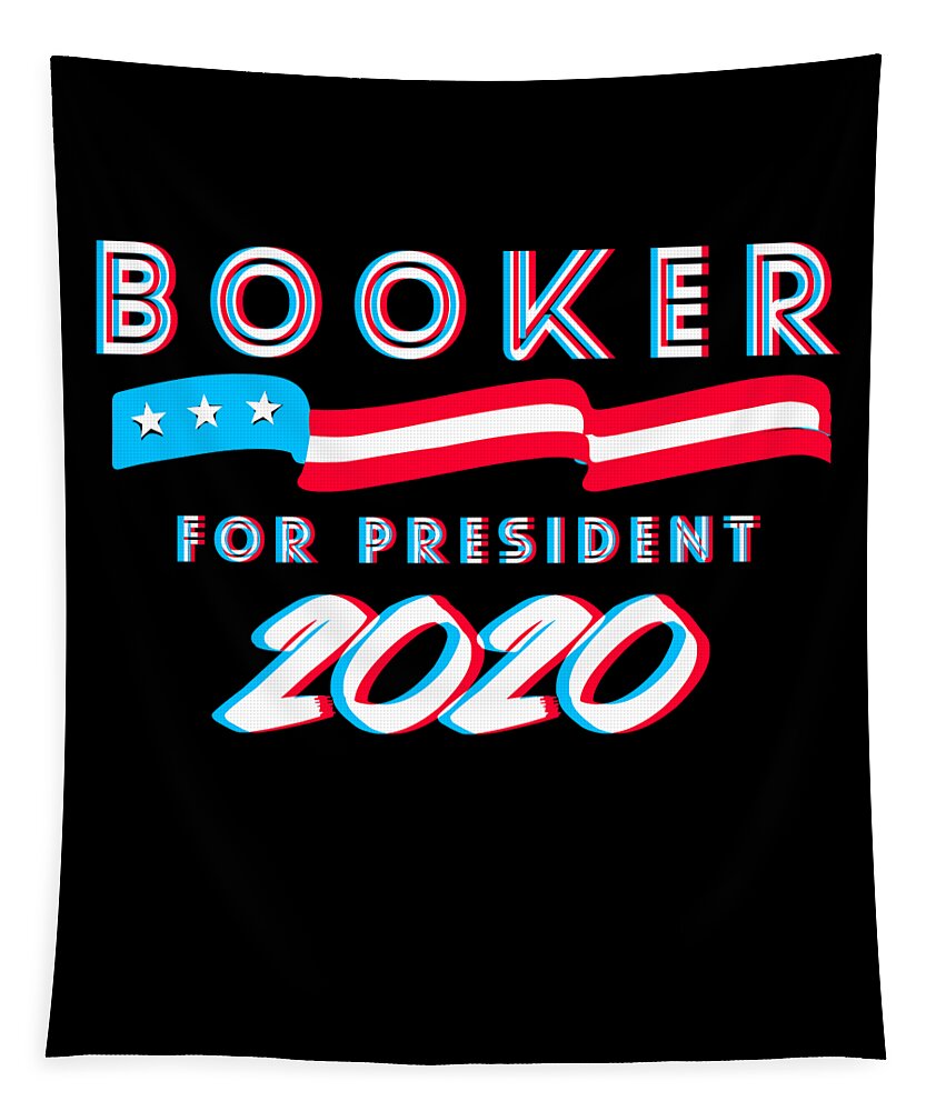 Election Tapestry featuring the digital art Corey Booker For President 2020 by Flippin Sweet Gear
