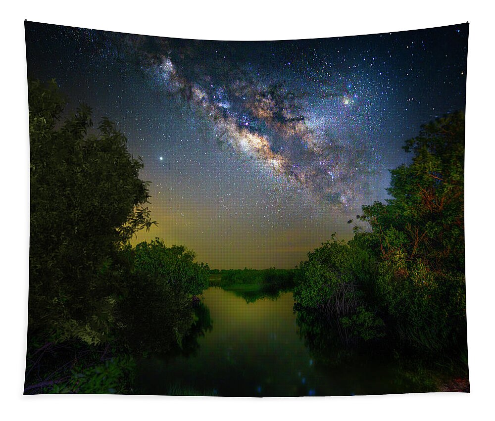 Milky Way Tapestry featuring the photograph Cosmic Creek by Mark Andrew Thomas