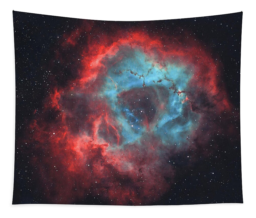 Rosette Tapestry featuring the photograph Cosmic Skull by Ralf Rohner