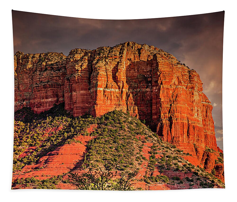 Sedona Tapestry featuring the photograph Courthouse Rock Closeup by Al Judge