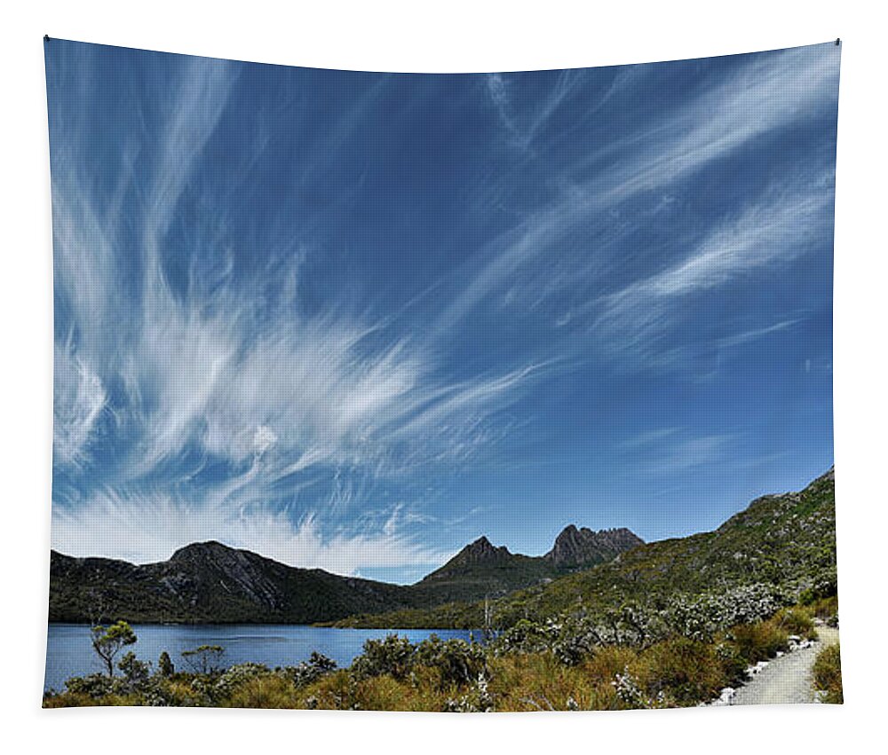 Cradle Mountain Tapestry featuring the photograph Cradle Mountain panorama by Andrei SKY