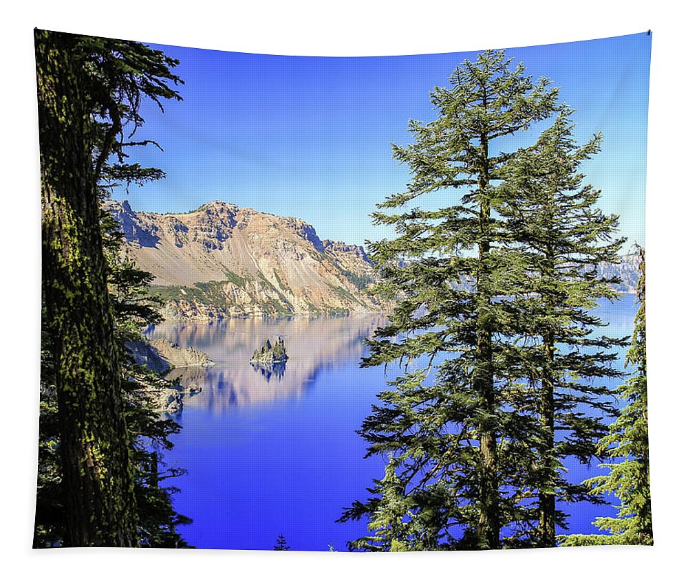 Crater Lake Tapestry featuring the photograph Crater Lake Reflection by Craig A Walker