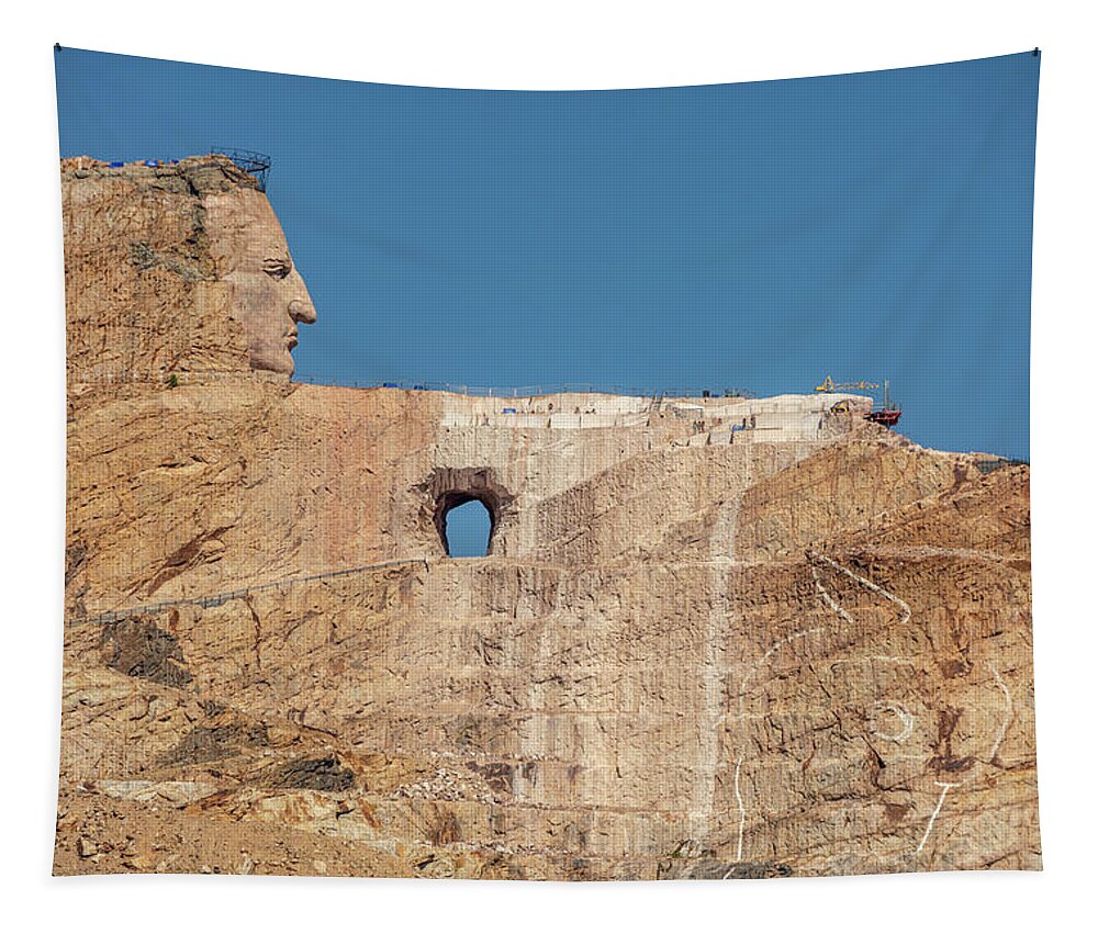 Crazy Horse Tapestry featuring the photograph Crazy Job Site by Nicholas McCabe