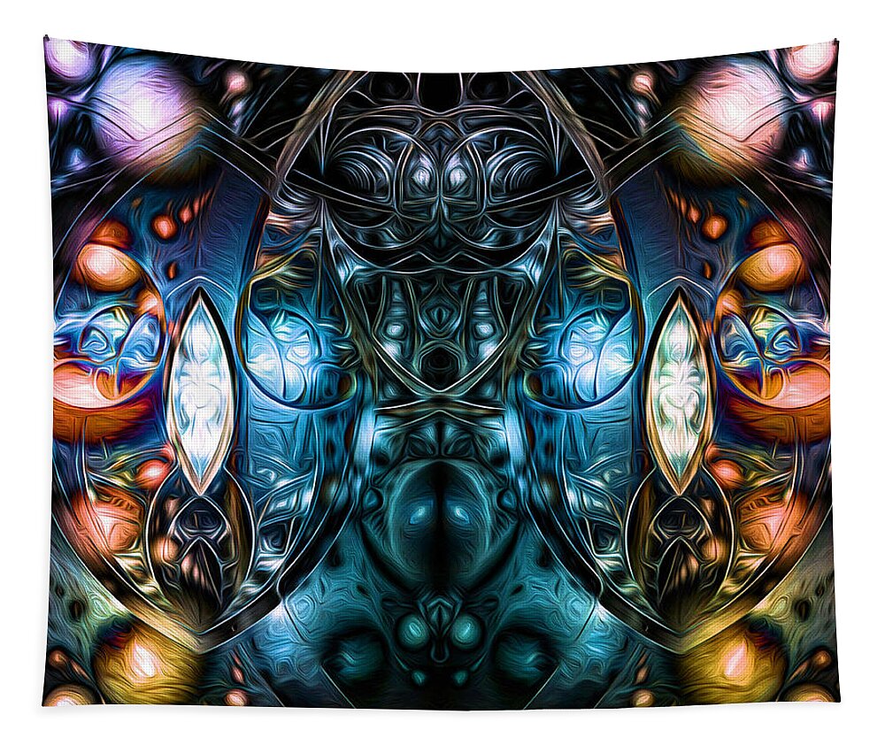 Atoms Tapestry featuring the digital art Creation by Jeff Malderez