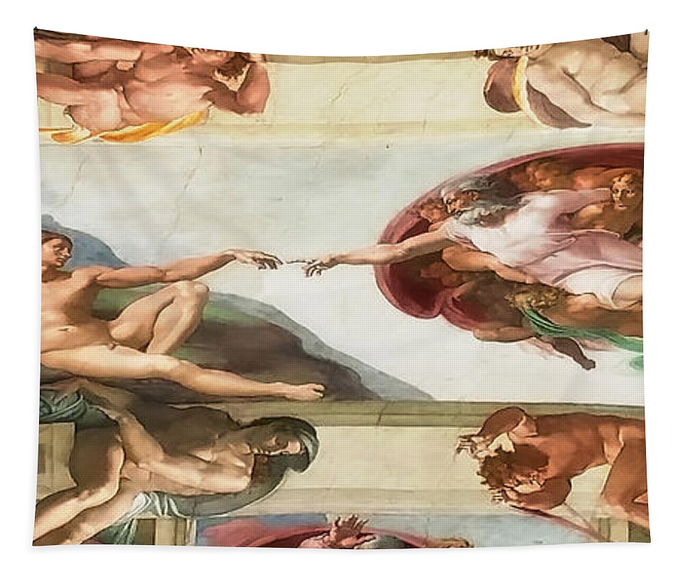 Sistine Chapel Ceiling Tapestry featuring the photograph Creation by Stefano Senise