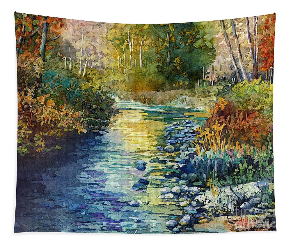 Creek Tapestry featuring the painting Creekside Tranquility by Hailey E Herrera