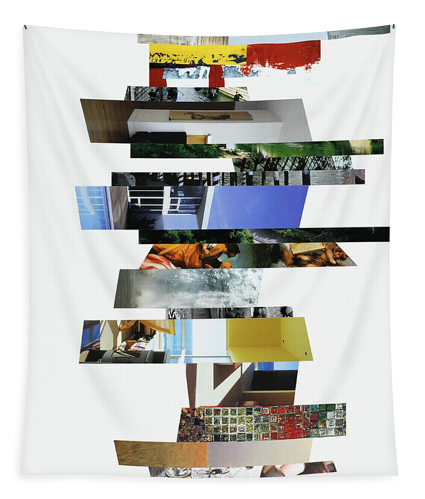 Collage Tapestry featuring the photograph Crosscut#111v by Robert Glover