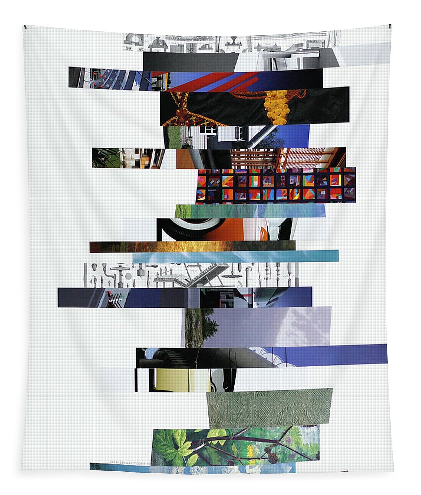 Collage Tapestry featuring the photograph Crosscut#122v by Robert Glover