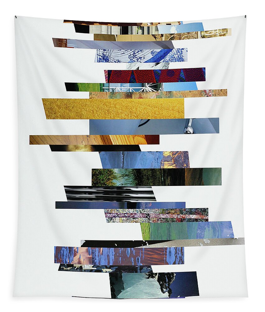 Collage Tapestry featuring the photograph Crosscut#123v by Robert Glover