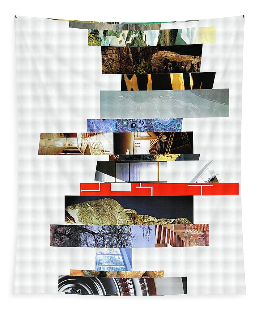 Collage Tapestry featuring the photograph Crosscut#125v by Robert Glover