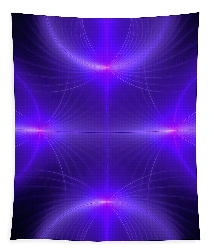 Fractal Tapestry featuring the digital art Crown Chakra #4 by Mary Ann Benoit