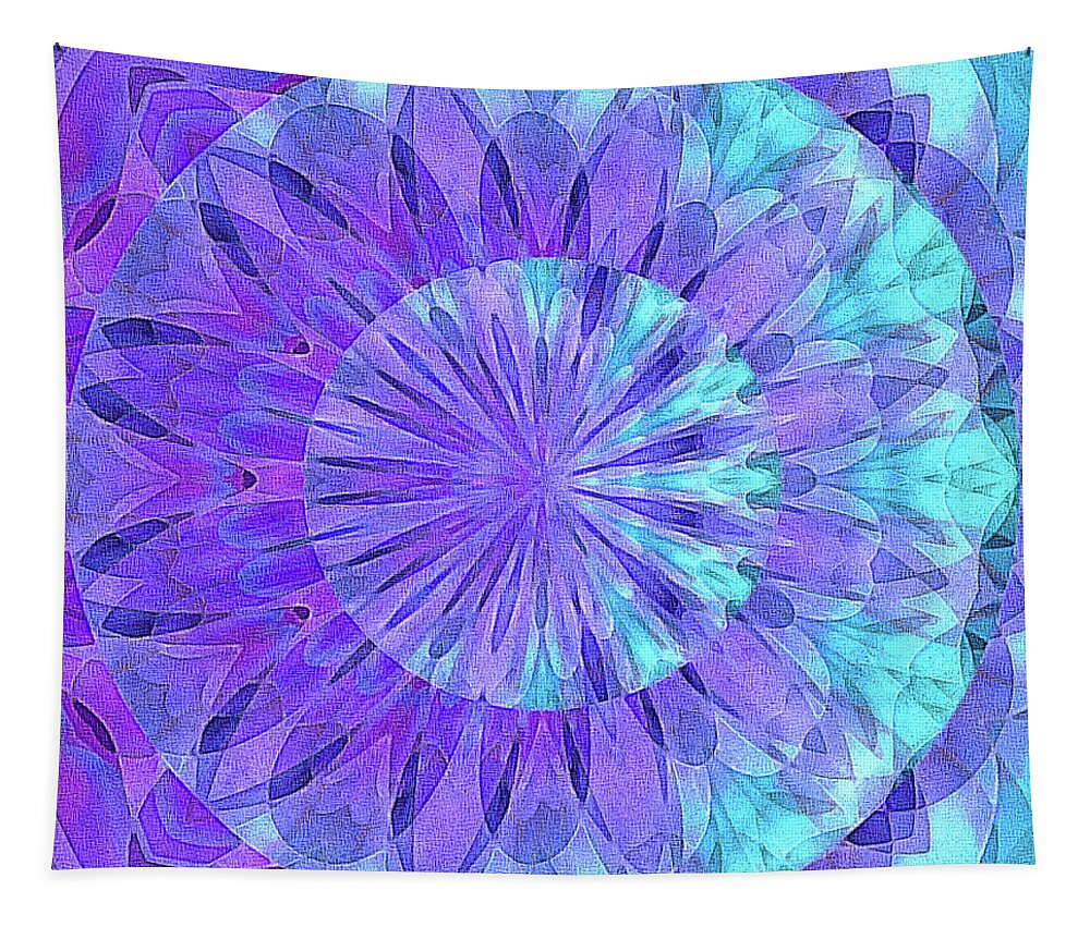 Crystal Aurora Borealis Tapestry featuring the digital art Crystal Aurora Borealis by Susan Maxwell Schmidt