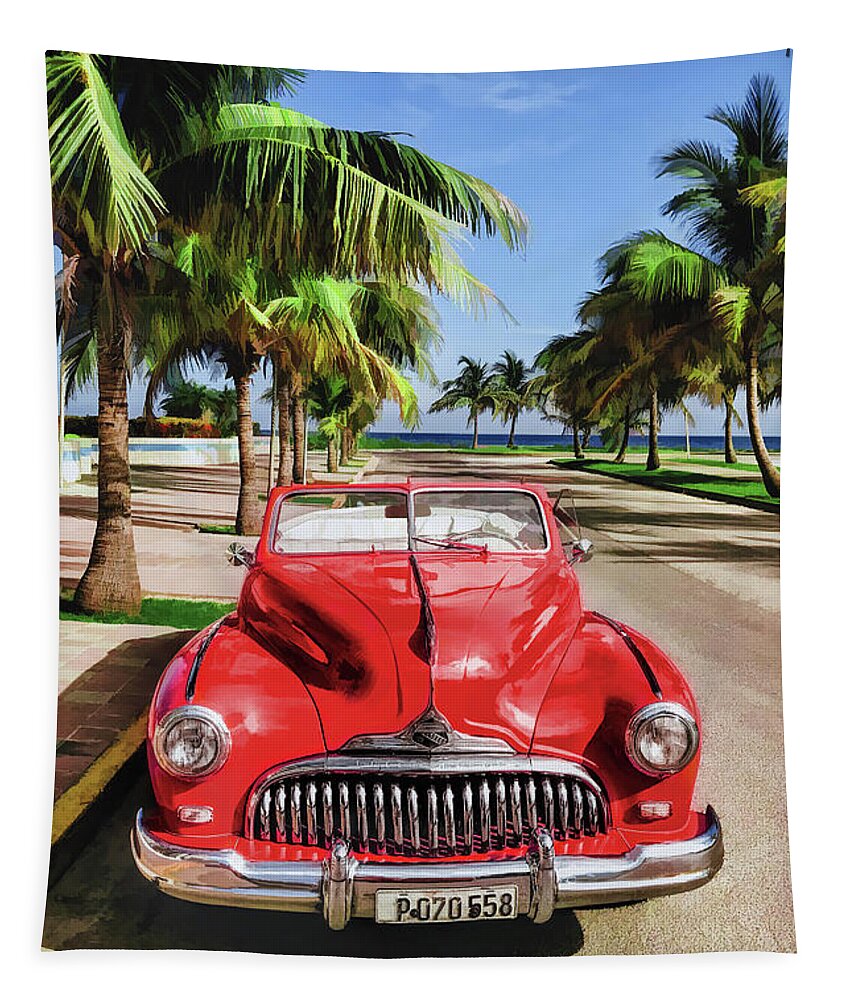 Cuba Tapestry featuring the painting Cuban Classic by Christopher Arndt