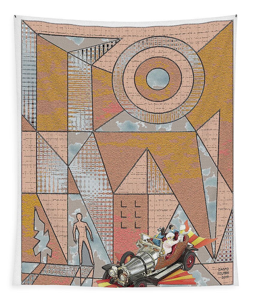 Cultcars Tapestry featuring the digital art CultCars / Chitty Bang by David Squibb