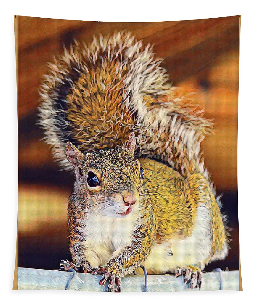Squirrel Tapestry featuring the photograph Cuteness Overload 2 by Joanne Carey