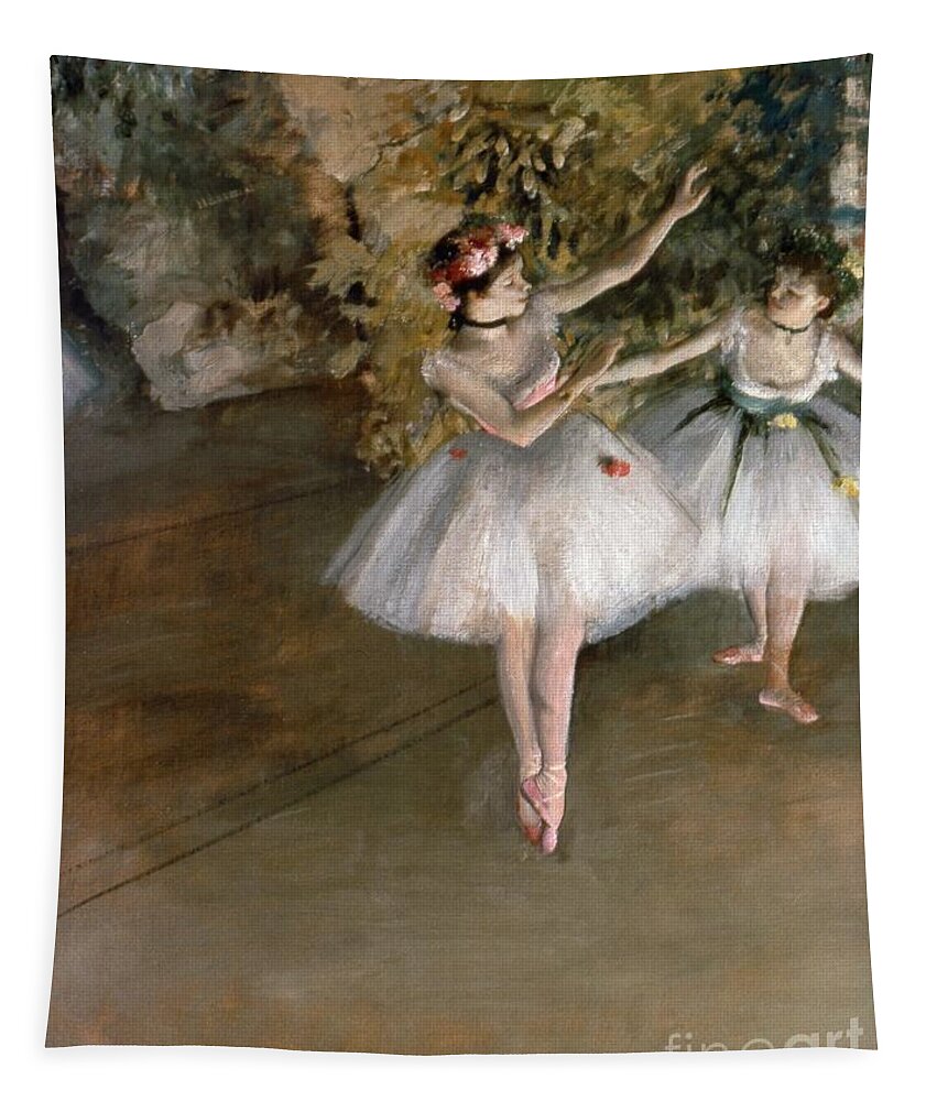 1877 Tapestry featuring the painting DANCERS, c1877 by Edgar Degas