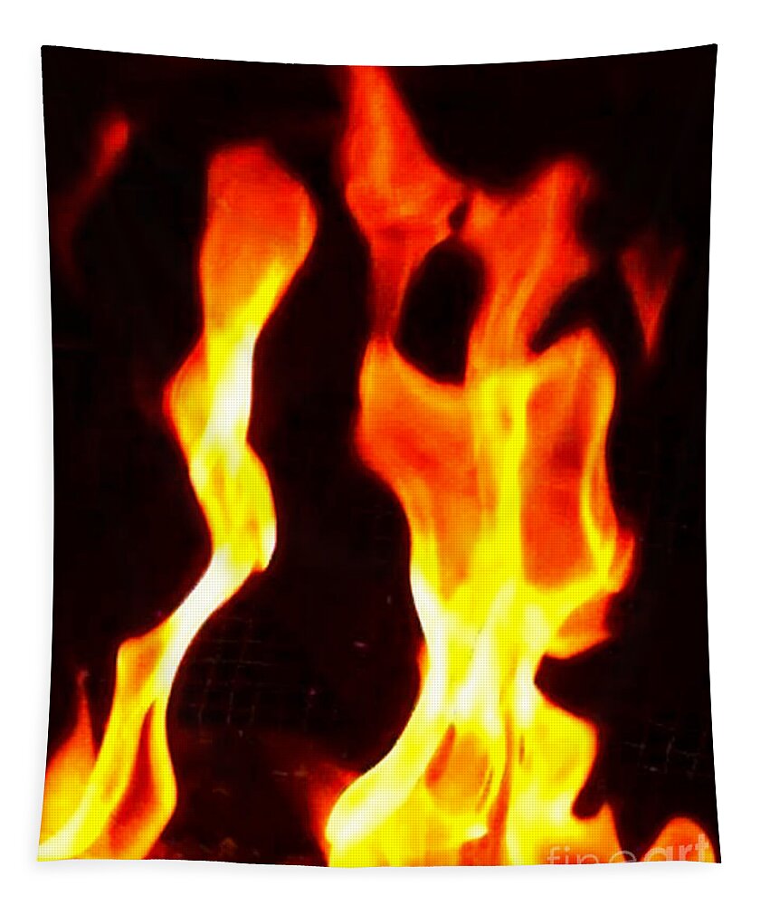 Newby Tapestry featuring the photograph Dancing Fire by Cindy's Creative Corner