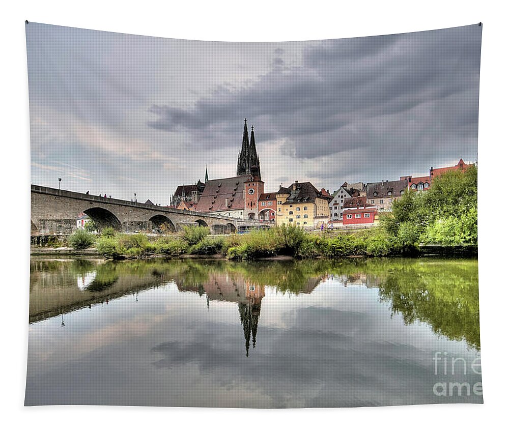 Danubio Tapestry featuring the photograph Regensburg - Ratisbona - Germany by Paolo Signorini