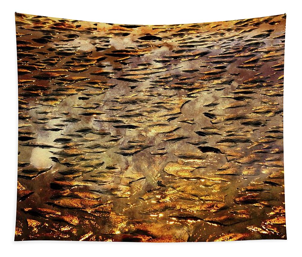 America Tapestry featuring the digital art Dappled Gold by David Desautel