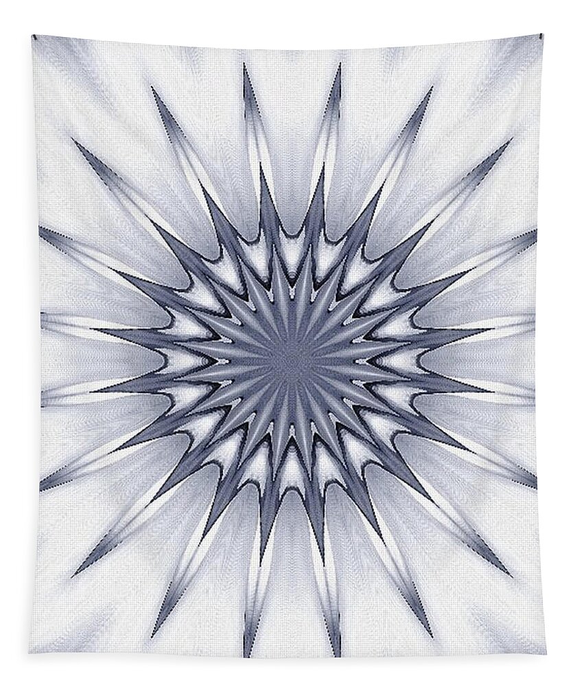 Black And White Tapestry featuring the digital art Dark Light Shines by Humphrey Isselt