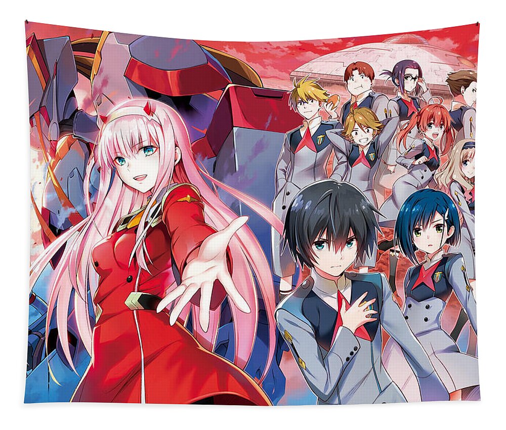 Anime Tapestry featuring the digital art Darling In The Franxx by Hilmi Abdul Azis Firmansyah