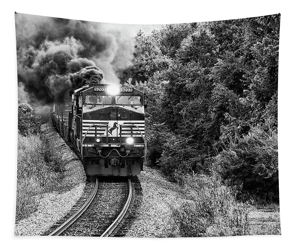 2013 Tapestry featuring the photograph Dash 9 Steam Engine by Greg Booher