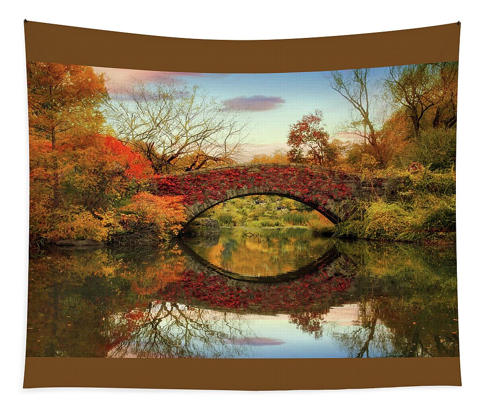 Bridge Tapestry featuring the photograph Dawn at Gapstow by Jessica Jenney