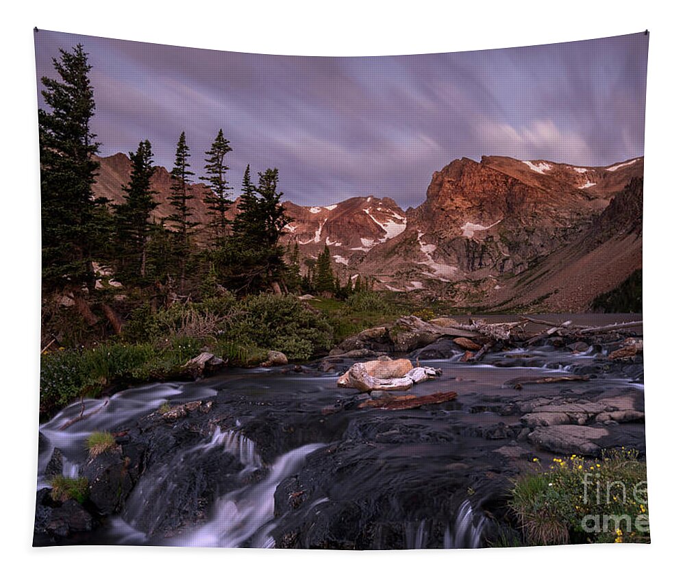 Indian Peaks Wilderness Tapestry featuring the photograph Dawn at Lake Isabel by Keith Kapple