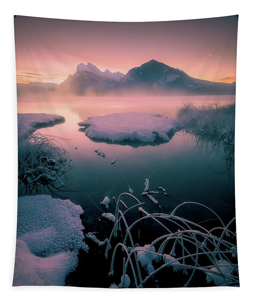 Winter Tapestry featuring the photograph Dawn at Vermilion Lake by Henry w Liu
