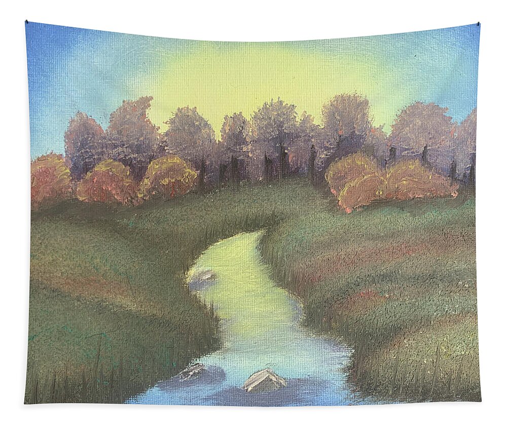 Sunrise Tapestry featuring the painting Dawn by Lisa White
