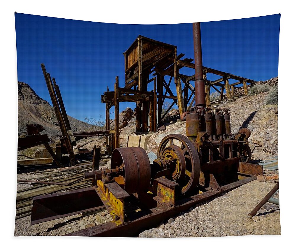 Death Valley Tapestry featuring the photograph Death Valley Industry by Brett Harvey