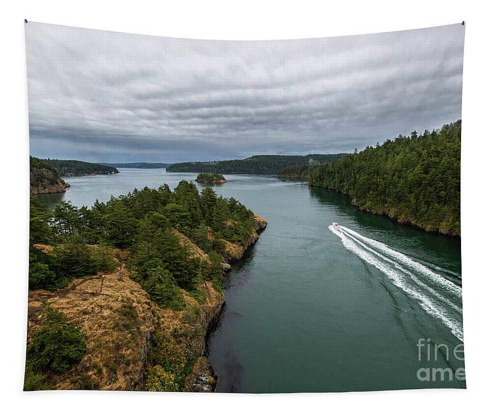 Washington Tapestry featuring the photograph Deception Pass by Erin Marie Davis