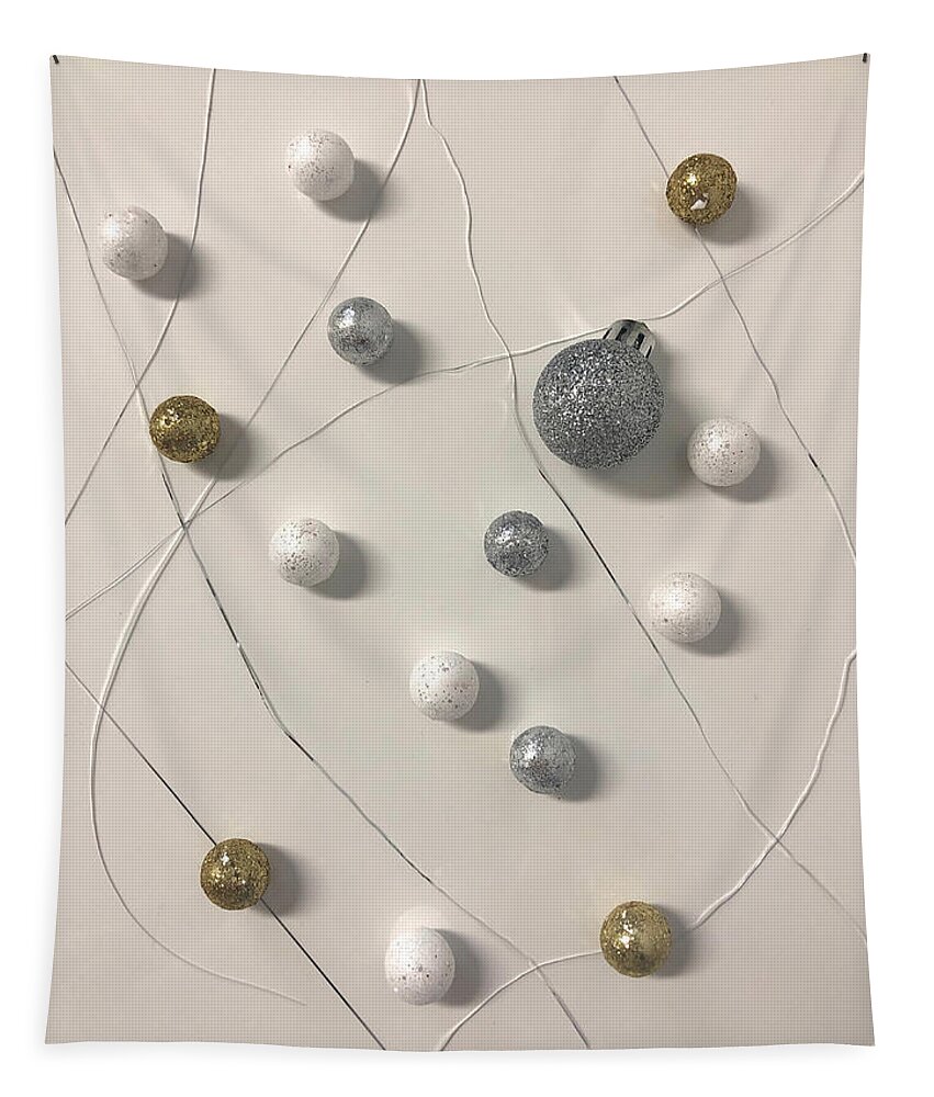 Balls Tapestry featuring the mixed media Decorations by Moira Law