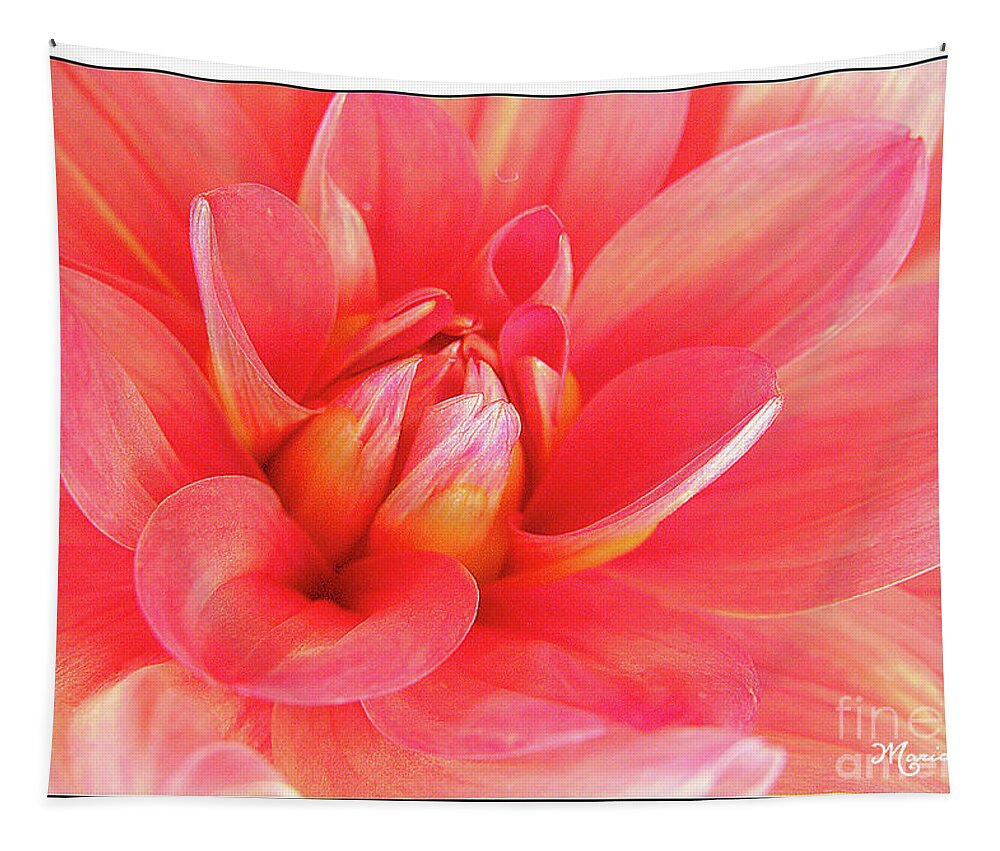 Nature Tapestry featuring the photograph Delicate Dahlia by Mariarosa Rockefeller