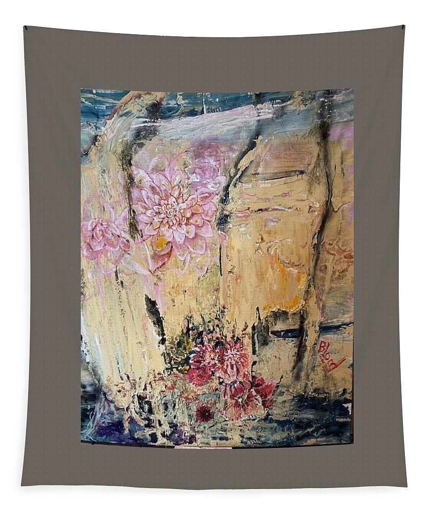 Landscape Tapestry featuring the painting Delilah by Peggy Blood