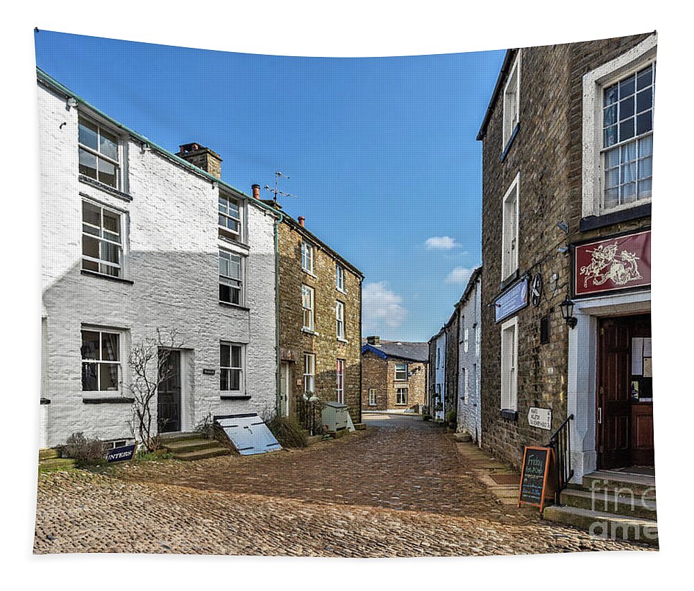 Cobbles Tapestry featuring the photograph Dent Village, Dentdale by Tom Holmes Photography