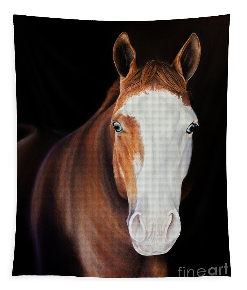 Paint Horse Tapestry featuring the pastel Denver by Joni Beinborn